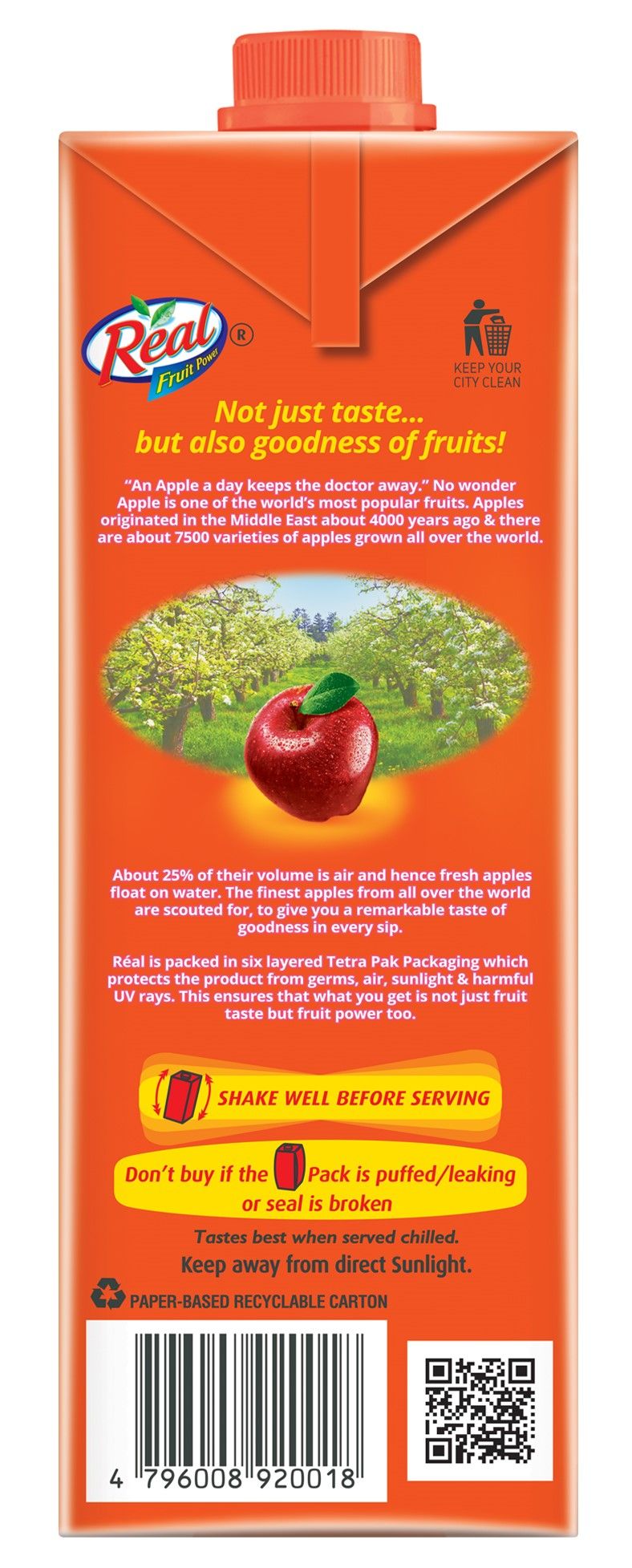 Real Fruit Power -Apple juice 1 l Combo