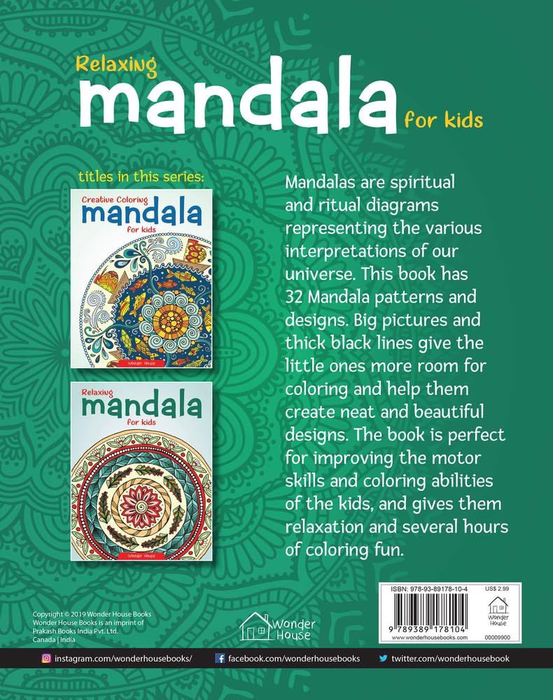 Relaxing Mandala For Kids : Coloring Book To Improve Concentration And Relaxation