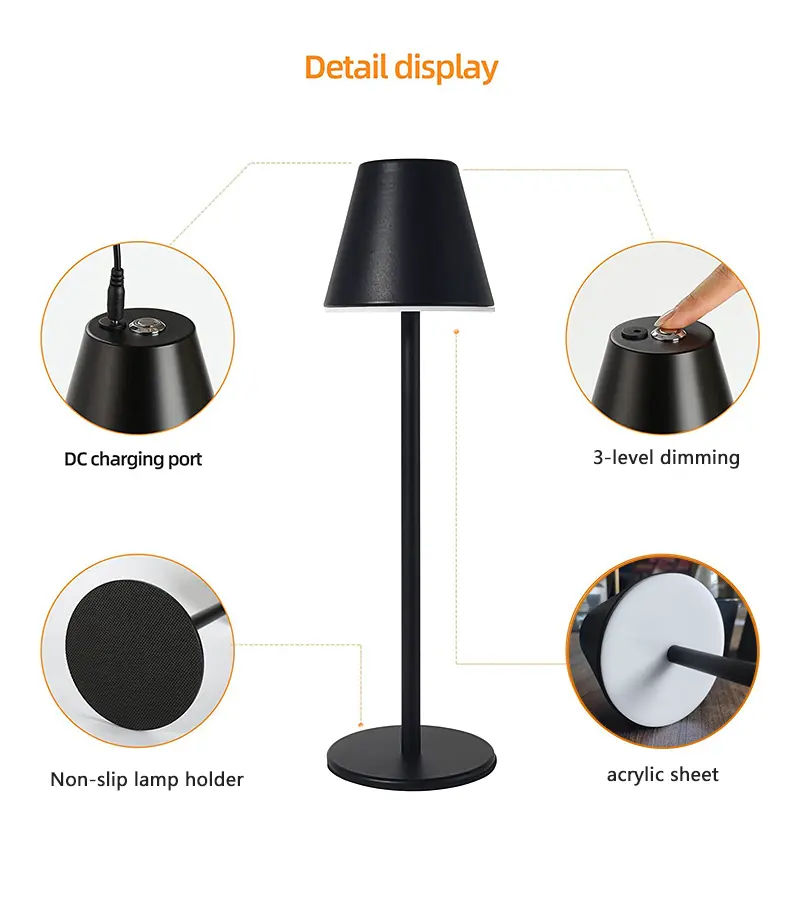Rosha Splendore Table Lamp - Black