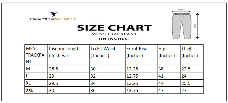 Technosport Men Poly Solid Relaxed Fit Sports Joggers with ELASTO PLUS | Black | L