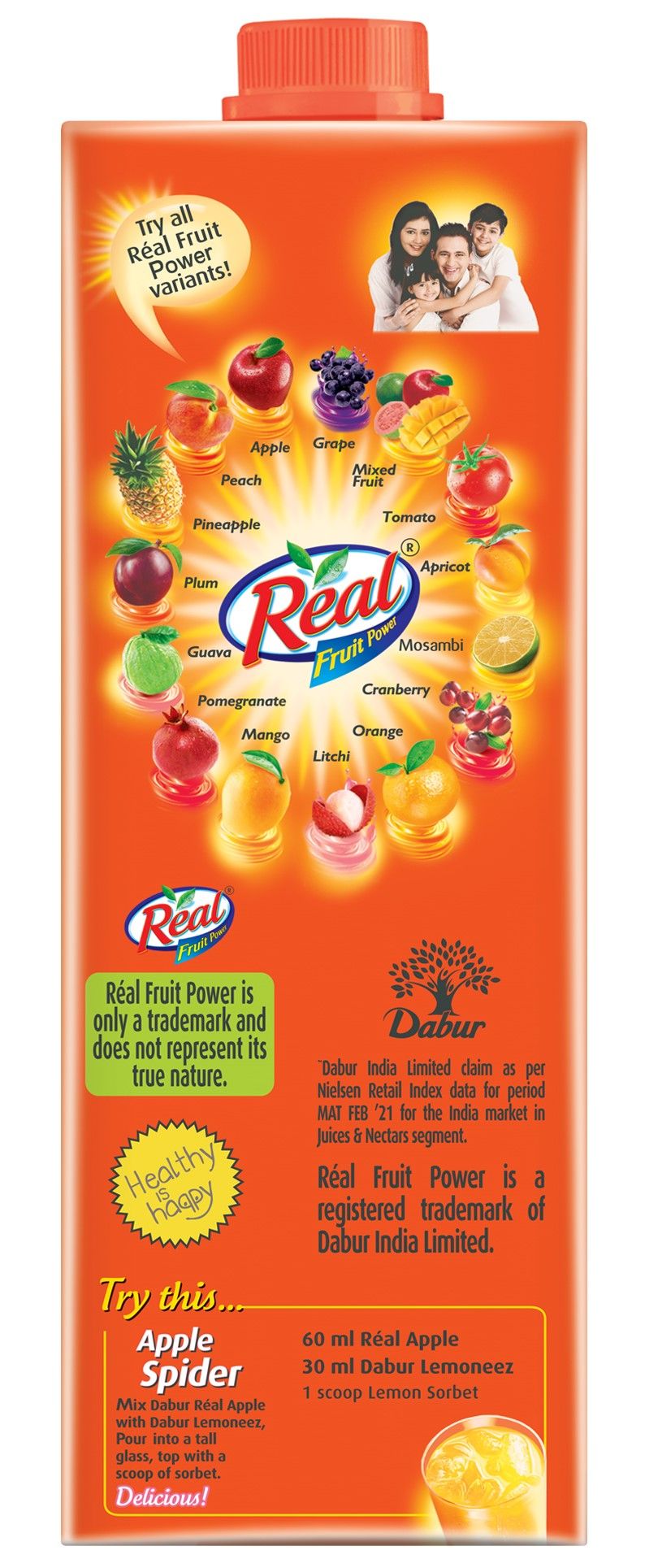 Real Fruit Power Apple Juice