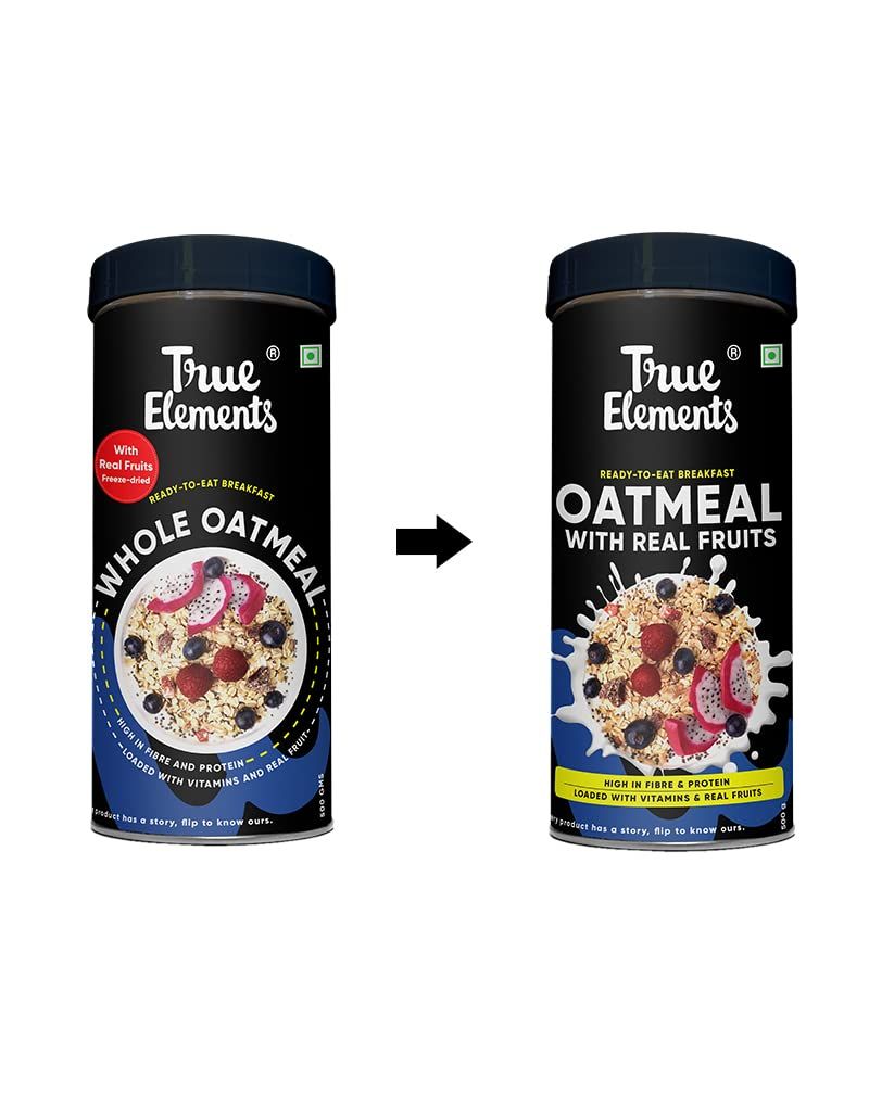 True Elements Oatmeal With Chia and Real Fruits