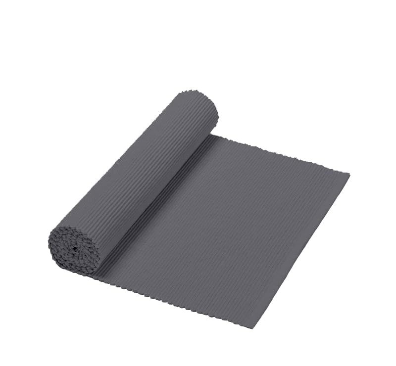 Lushomes Table Runner - Ribbed Grey | 13 x 71 inch