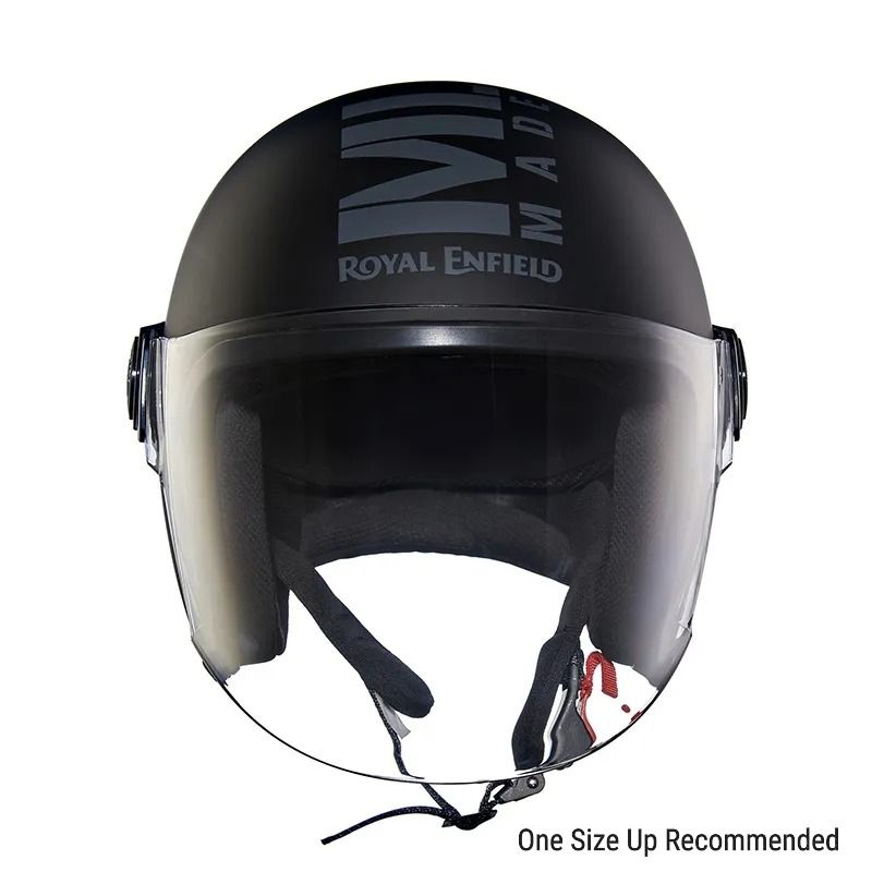 Royal Enfield Op Mlg Helmet | Matt Black And Dark Grey | L 