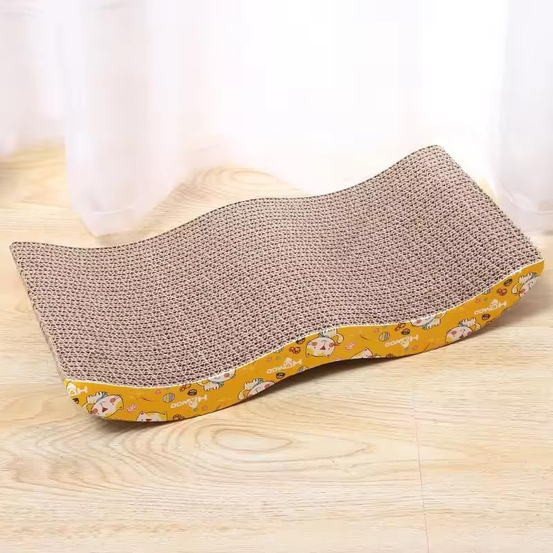 Pets Empire Curve Cat scratcher board with catnip for Cats | 45x21 cm