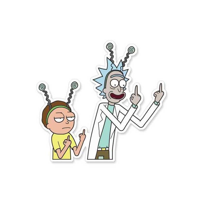 House Of Festivals Flip Off - Rick And Morty Official Sticker