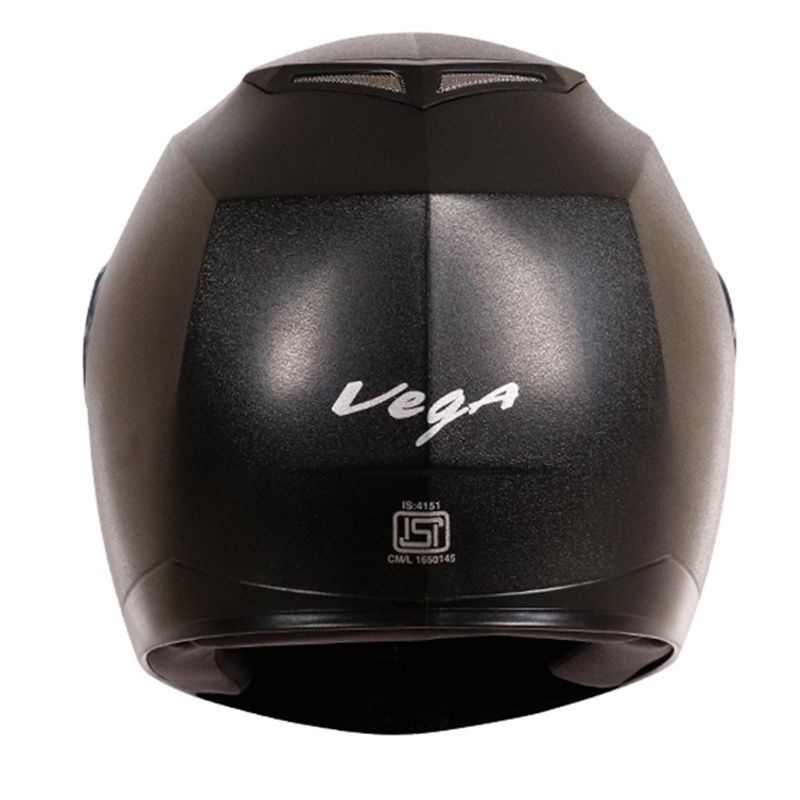 Vega Auto Edge Lightweight Full Face Helmet Black Helmet - M