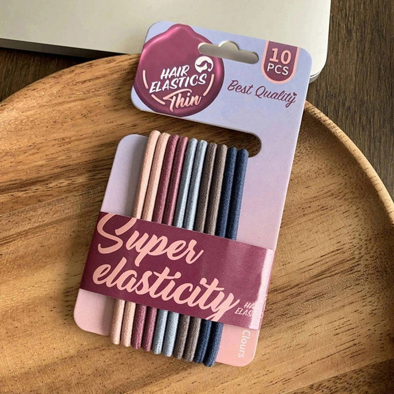 Jewels Galaxy Pack Of 10 Super Elastic Hair Ties