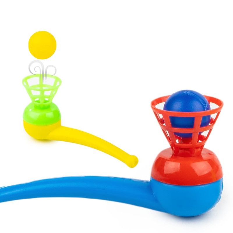 Fablue Magic Blow Pipe Toy - Set Of 2 Magic Blowing Ball Toy - Party Game For Kids And Adults