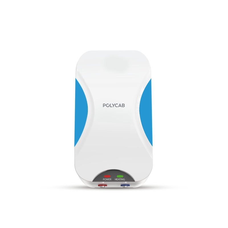 Polycab Intenso 3Litre,3Kw Electric Instant Geyser Water Heater Efficient Heatingelement-White Blue