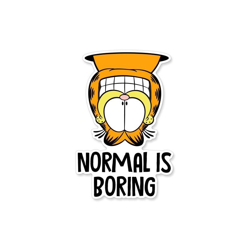 House Of Festivals Normal Is Boring - Garfield Official Sticker