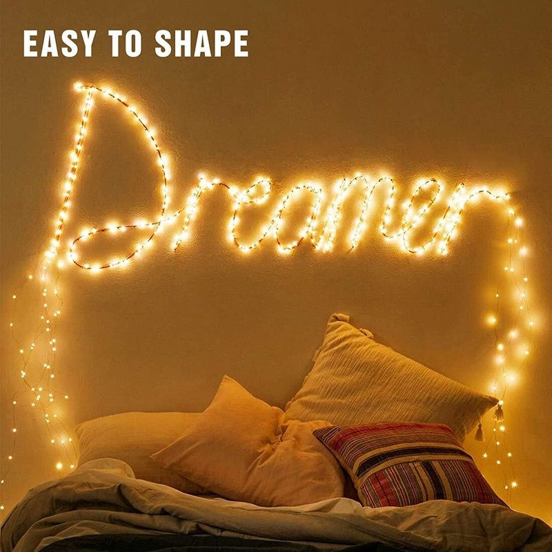 Desidiya 3AA Battery Powered Copper String Decorative LED Fairy Lights Warm White,10 Meters,100LED's(Pack of 1)