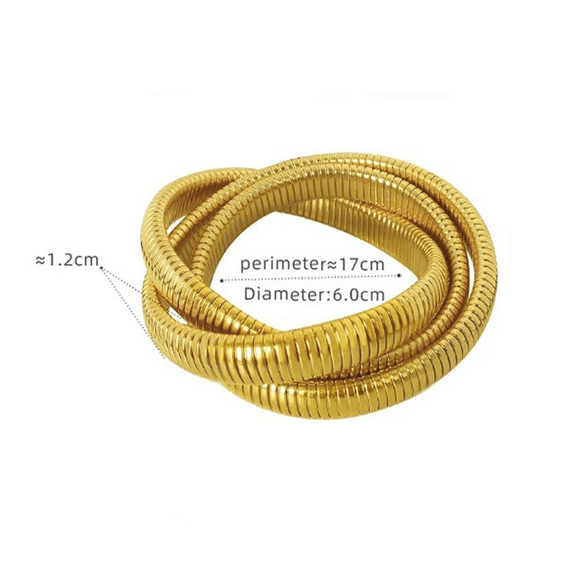 Designs & You Gold Plated Triple Layer Snake Chain Tangled Bracelet