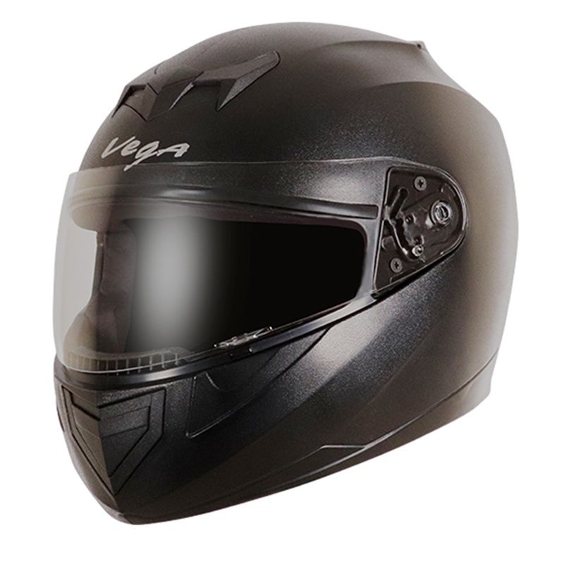Vega Auto Edge Lightweight Full Face Helmet Black Helmet - M