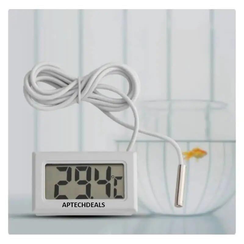 Aptechdeals Mini Lcd Digital Thermometer Sensor Wired For Room Temperaure/Fridges