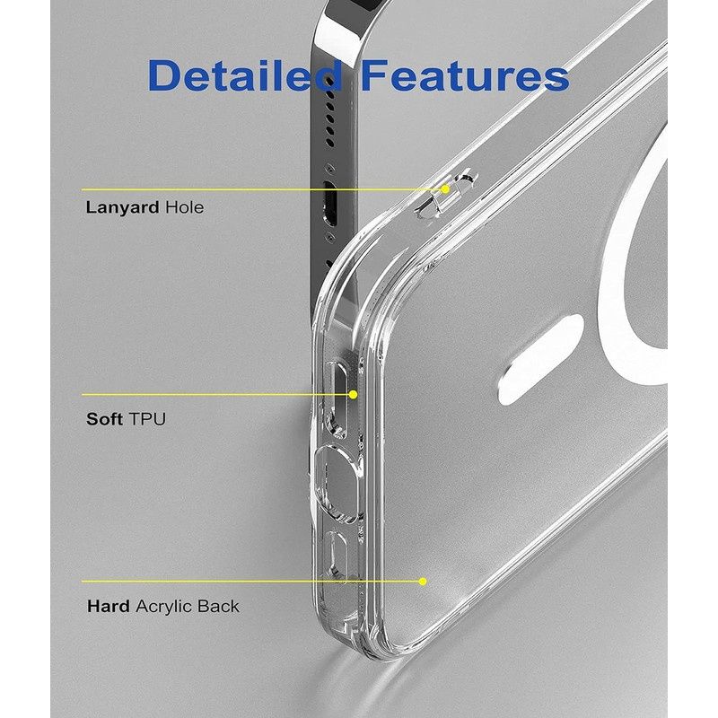 Kwine Case Apple iPhone 16 Pro Max Back Cover - Magsafe Case - Transparent