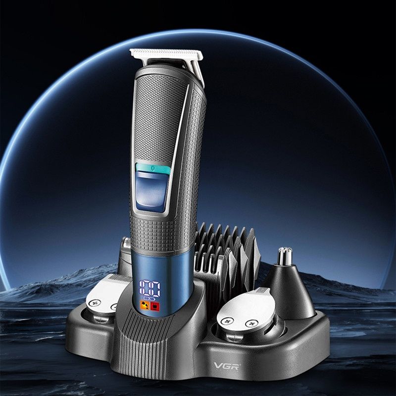 VGR V-108 Professional 10 in 1 Grooming Kit Trimmer 120 Min Runtime 7 Length Settings | Black Blue