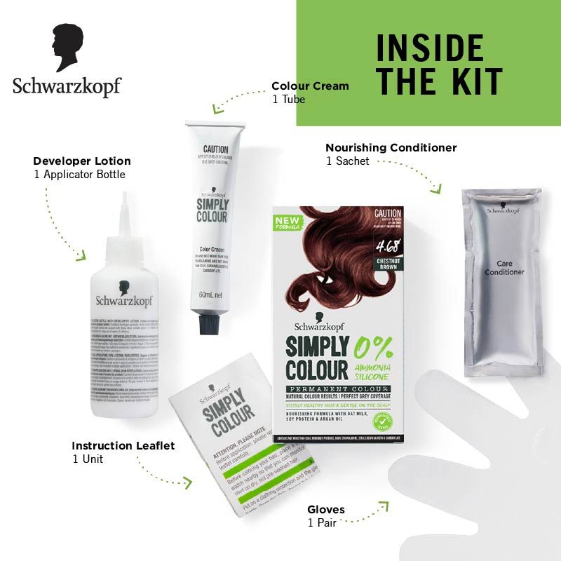 Schwarzkopf Simply Color Permanent Hair Colour 4-68 Chestnut Brown