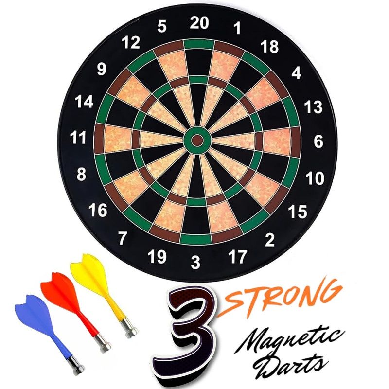 Fablue Magnetic Dart Board Game With 3 Darts -Fun Indoor And Outdoor Game Set For Kids And Adults