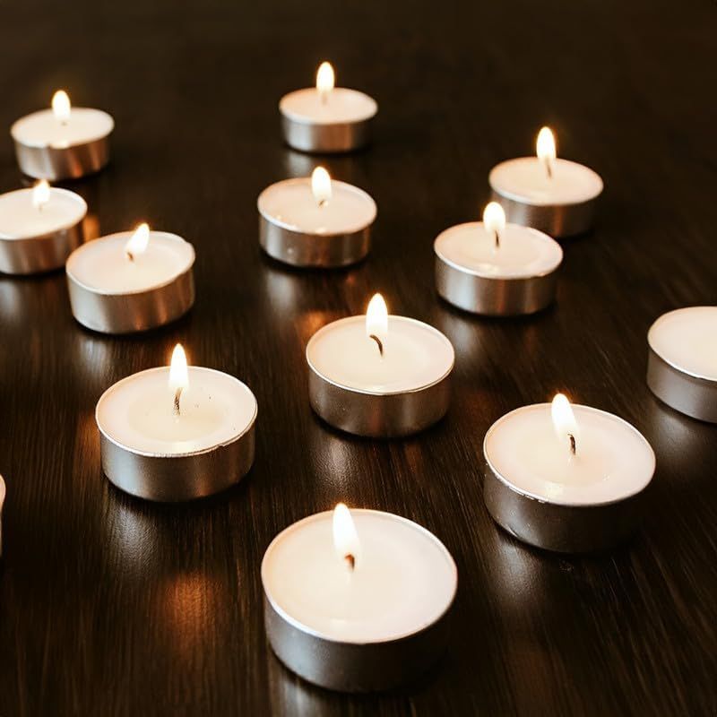 Go Hooked Wax Tealight Candles | 3-Hour Burn Time | Smokeless | No Residue | Pack Of 100