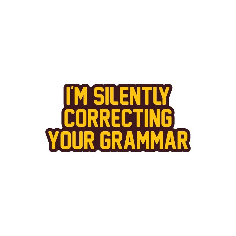 House Of Festivals Correcting Your Grammar - Sticker