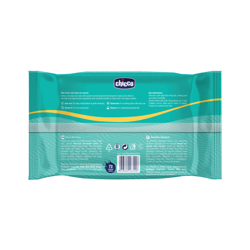 Chicco Wet Wipes Baby For Kids | Assorted | 0 - 2 years