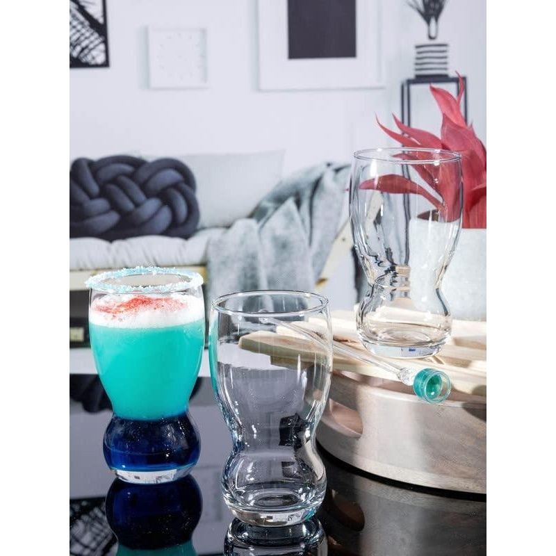 Roxx Fountain Rainbow HB Tumbler Glass - 365 ml | Pack of 6