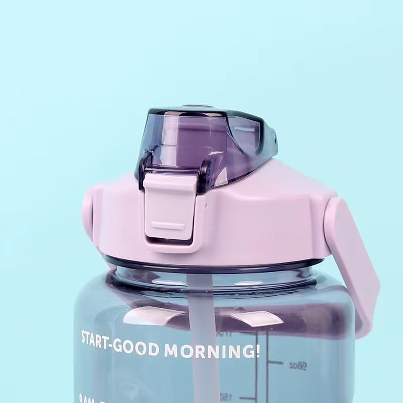 Clazkit 2L Motivational Water Bottle with Time Marker Multicolor