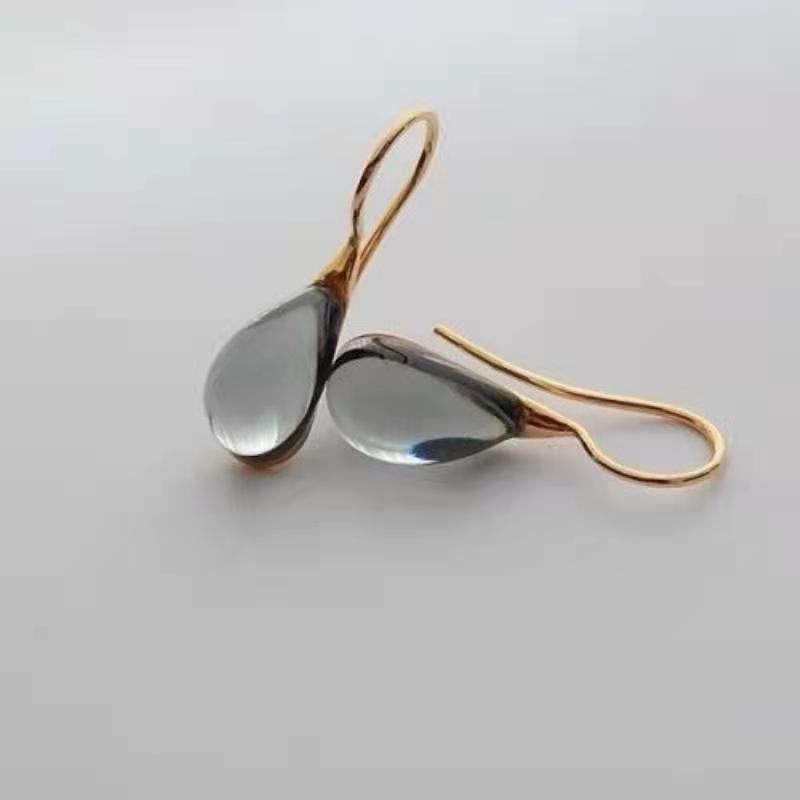 Just Lil Things White - Amber Teardrop Earrings | Jlt11605