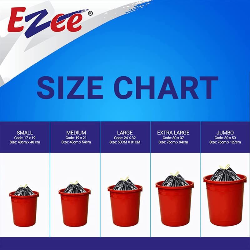 Ezee Biodegradeable Flat Garbage Bag - M 30 pc Combo