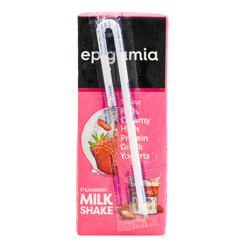 Epigamia Milkshake - Strawberry Tetrapack 180 ml Combo