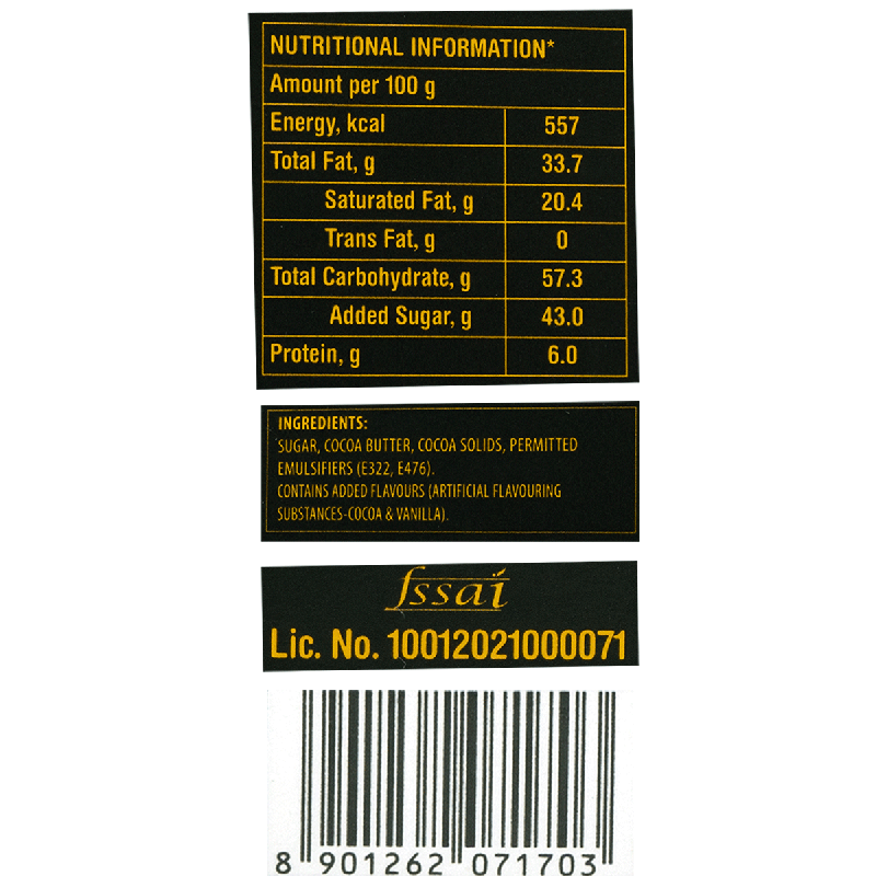 Amul India Twilight Tryst 55% Dark Chocolate Bar