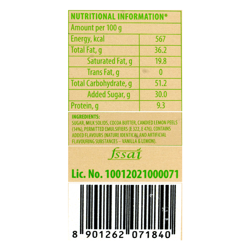 Amul White Limon Chocolate