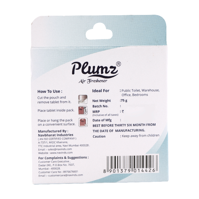 Plumz Mesmerising Jasmine Bathroom Air Freshener Blocks
