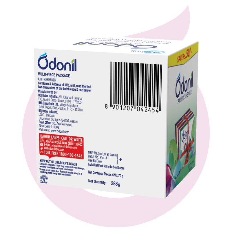 Odonil Blocks 72g Mix (Pack of 4)