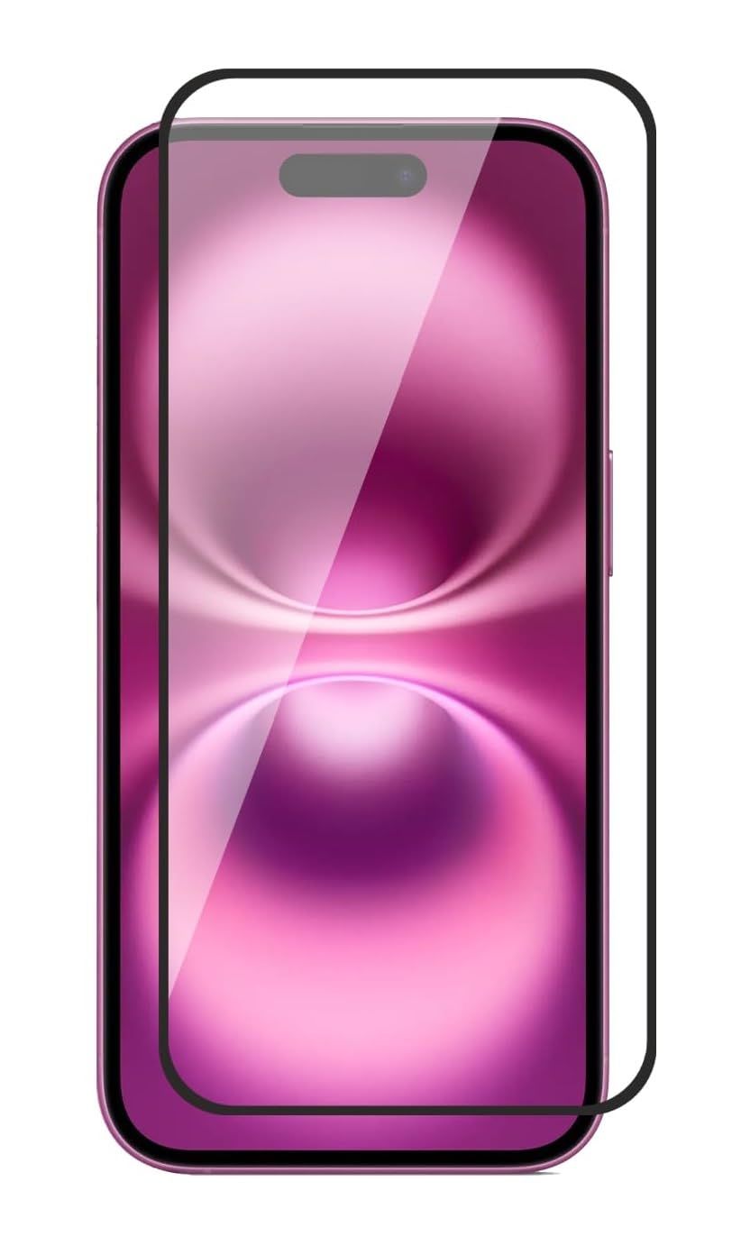 Techvor Tempered Glass for iPhone 16 Plus and iPhone 15 Plus | Easy Installation Kit for Smartphone