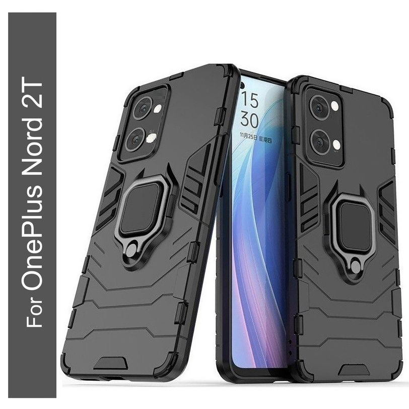Kwine Case OnePlus Nord 2T Back Cover - Ring Holder Stand Case