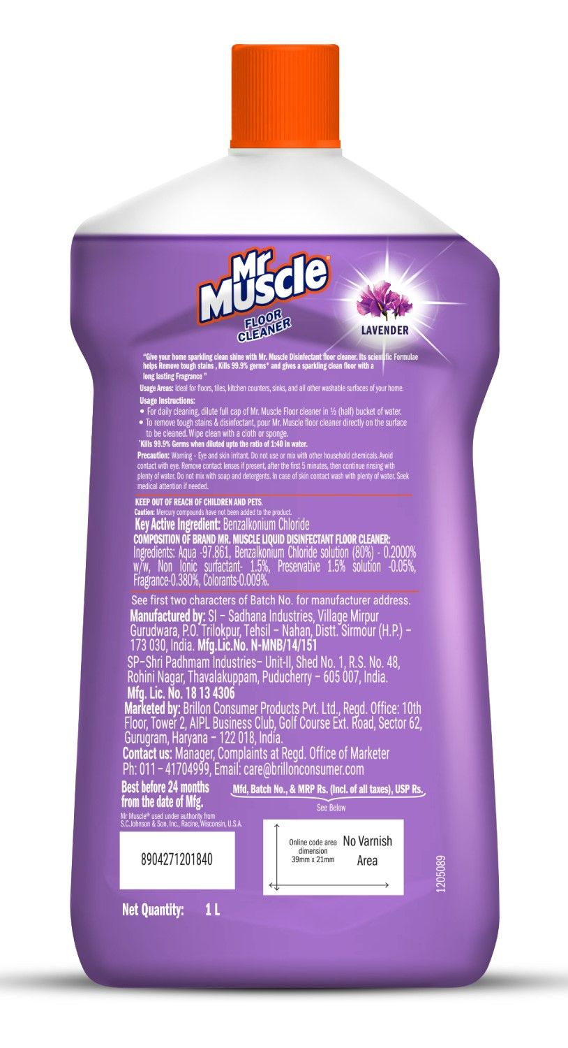 Mr. Muscle Lavender Sparkling Floor Cleaner Liquid