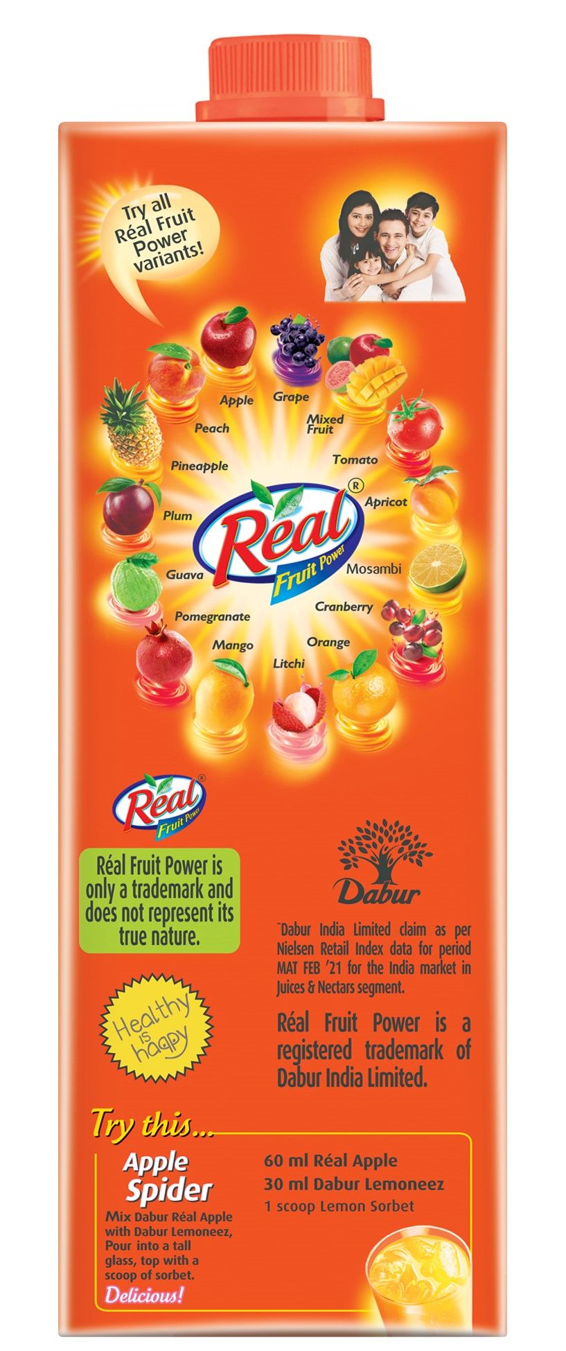 Real Fruit Power -Apple juice 1 l Combo