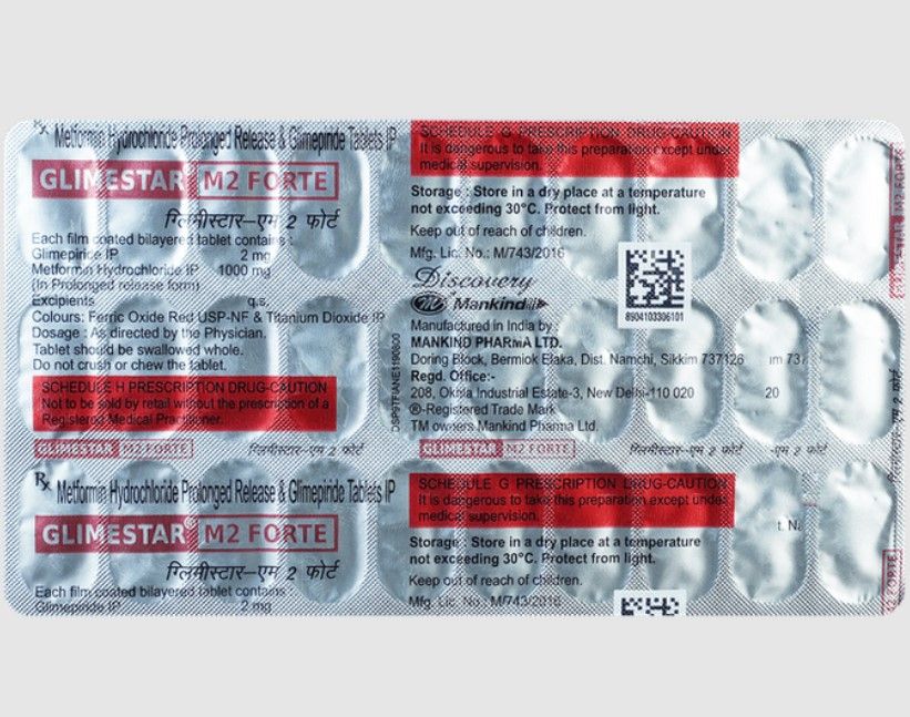 Glimestar M2 Forte Tablets PR