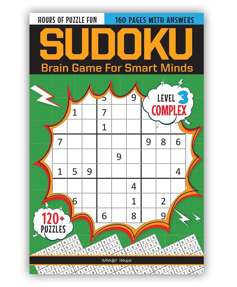 Sudoku - Brain Games For Smart Minds Level 3 Complexbrain Booster Puzzles For Kids 120+ Fun Games