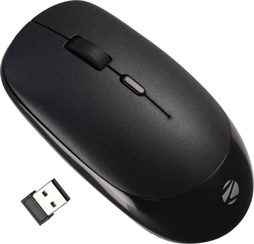 Zebronics Leopard Wireless Mouse, 2.4GHz, 1600 DPI, Silent Click, Mac, Laptop, Computer | Black