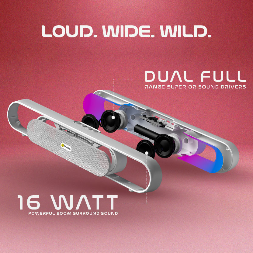 SnapUp Boom X Pro Sound Bar - Just White