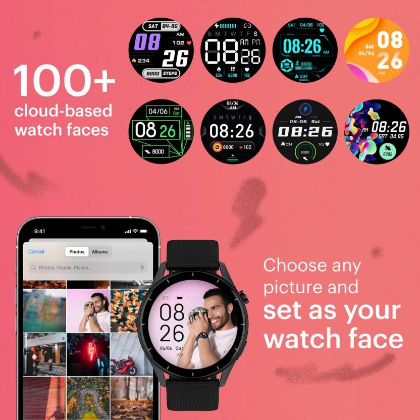 Noise  Crew Smartwatch with Bluetooth Calling | 1.38" TFT Display | IP68 Water Resistance - Jet Black