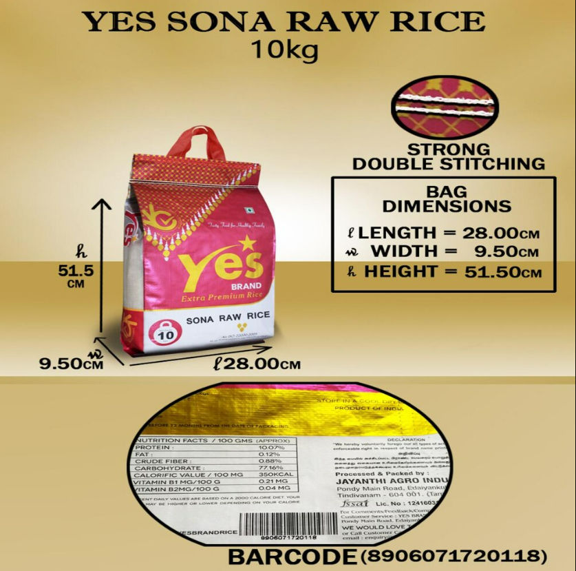 Yes Sona Raw Rice