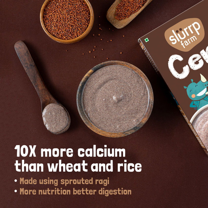 Slurrp Farm No Added Sugar | No Salt | Sprouted Ragi Powder | No Milk