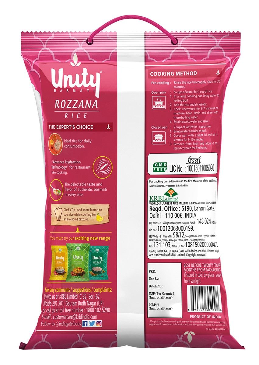 India Gate Unity Rozana Basmati Rice | Medium Grain