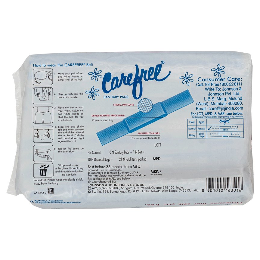 Carefree Regular Sanitary Pads