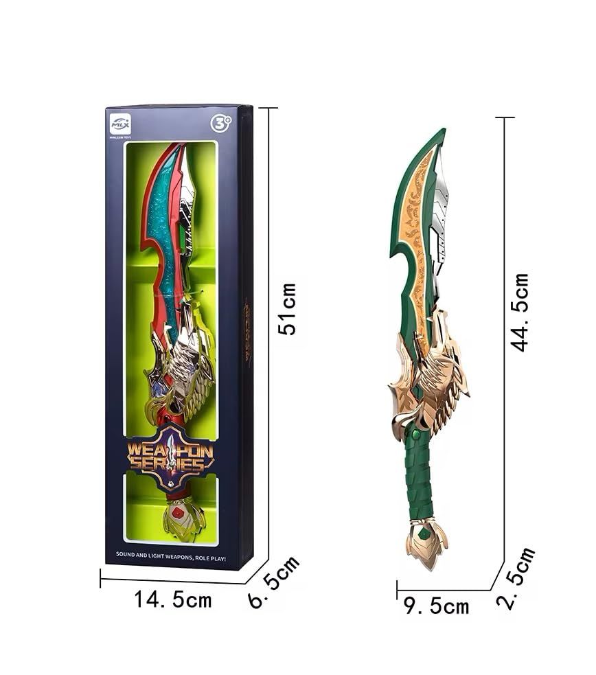 Toyshine 17 Light-Up Flashing Sword with Sound Effects for Kids