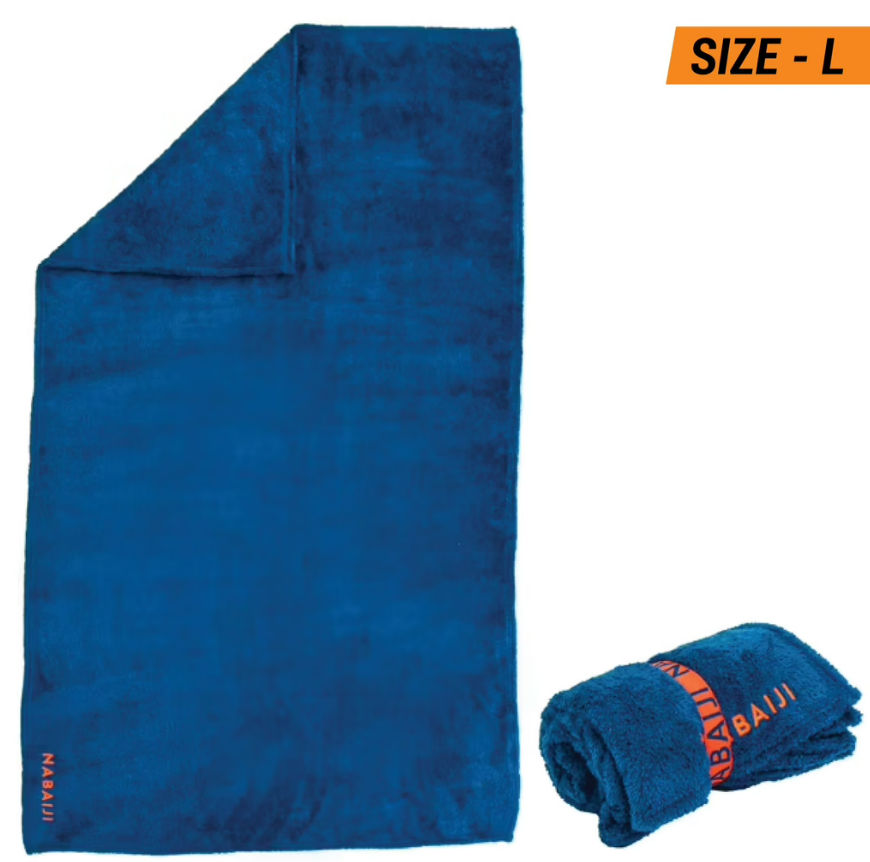 Nabaiji By Decathlon | Ultra-Soft Microfiber Quickdry Towel L 80x130cm - Blue